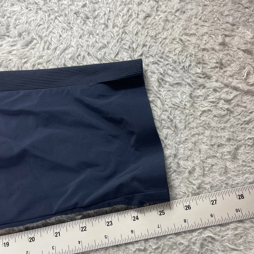 Athleta Navy Blue Ribbed Waistband Straight Leg Active Travel Pants Womens 8 - Picture 6 of 8
